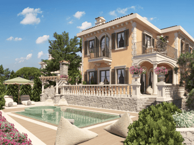 Villas, Lustica