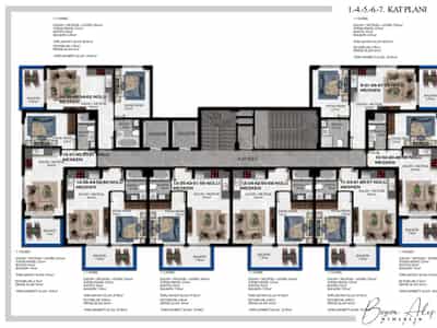 Apartments for Sale in New Build Residential Complex from Developer in Avcallar, Alanya (007121)