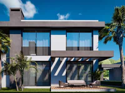 Modern complex of spacious villas in Yenibogaziçi area (001316)