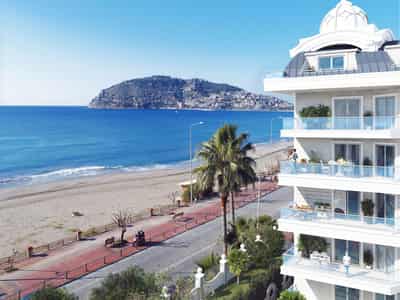 Excellent Apartment with Sea View in Completed Complex in Oba Area (34800)