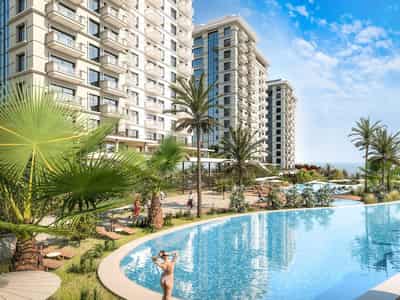 Apartment with Panoramic Views in Modern Complex on a Hillside, Mahmutlar (41100)