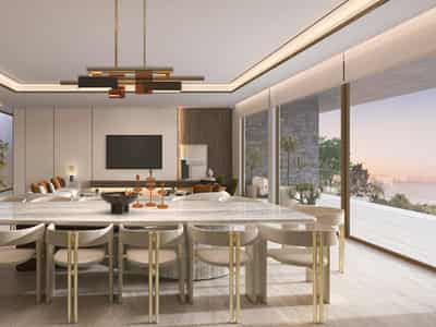 New complex of villas with a beach and a spa center close to golf club, Abu Dhabi, UAE