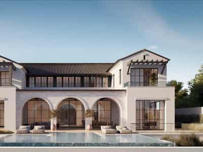 New complex of villas with a swimming pool and a spa close to the beach, Abu Dhabi, UAE