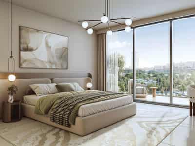 New high-rise project with swimming pools and green areas, Abu Dhabi, UAE
