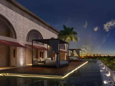 Modern residence with a swimming pool, a business center and around-the-clock security on the first line of beach, Uluwatu, Bali, Indonesia