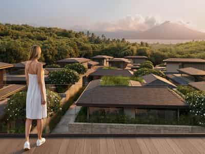 Complex with restaurants, a swimming pool and panoramic views, 5 minutes away from Sawangan Beach, Bali, Indonesia