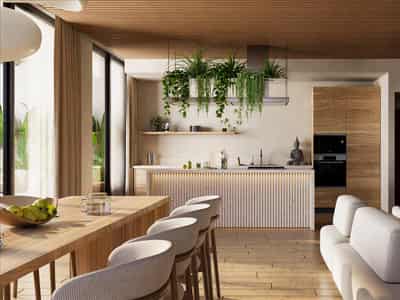 New gated complex of furnished villas surrounded by tropical nature and fields, Ubud, Bali, Indonesia