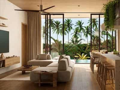 New gated complex of furnished villas surrounded by tropical nature and fields, Ubud, Bali, Indonesia