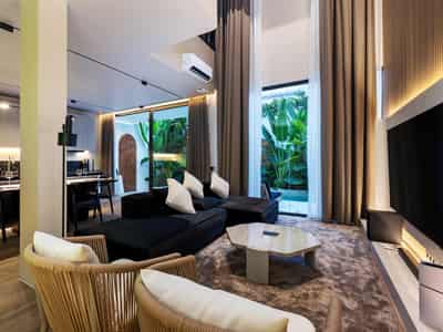 Prestigious fully equipped villas with swimming pools and recreation areas in Tibubeneng, Bali, Indonesia