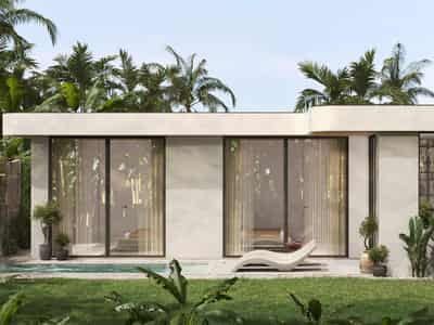 Complex of villas with swimming pools, 500 meters from the ocean, Bali, Indonesia