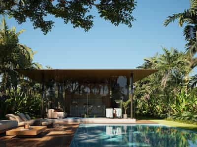 New complex of villas with gardens in an exclusive district of Bali, Indonesia