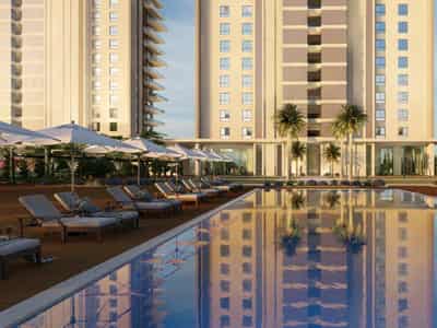 Premium class residential complex and five-star hotel on the first line from the sea in the center of Paphos, Cyprus