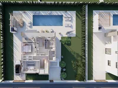 Complex of luxury villas with a panoramic view of the sea, Paphos, Cyprus