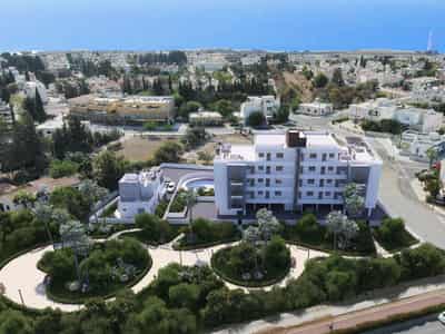 New residence with a swimming pool and a gym in the center of Paphos, Cyprus