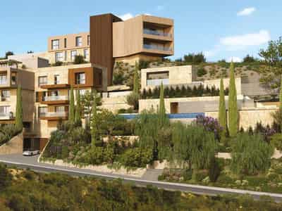 New hilltop residence with a panoramic view and a swimming pool, Limassol, Cyprus