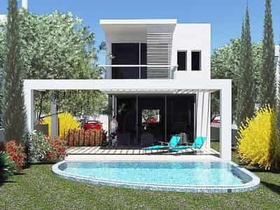 Beachfront complex of luxury villas with a swimming pool, Coral Bay, Cyprus
