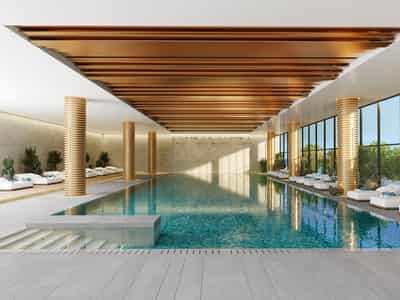 Apartments in a high-rise residence on the seafront with swimming pools and a spa center, Limassol, Cyprus