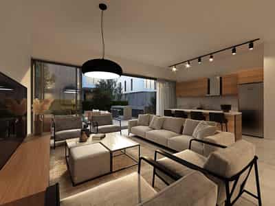 Complex of villas with gardens and swimming pools close to the beach, Kato Paphos, Cyprus