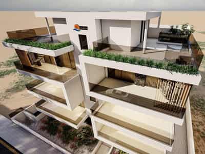 Modern residential complex with a roof-top garden near the sea, Livadia, Cyprus