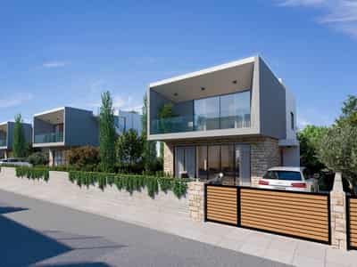 Complex of villas with a panoramic view near the beach, Chloraka, Cyprus