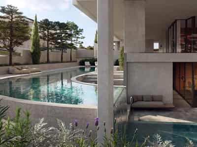 Low-rise apartment complex with swimming pool and gym, with sea and city views, Panthea, Limassol, Cyprus
