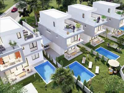 Complex of villas with gardens and terraces near the beach, Agios Tychonas, Cyprus