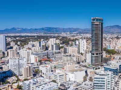 High-rise residence with a swimming pool and a spa in the center of Nicosia, Cyprus
