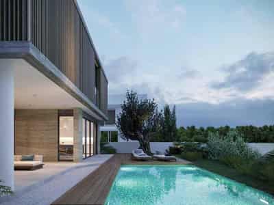 New complex of villas with terraces and gardens on the outskirts of Nicosia, Cyprus