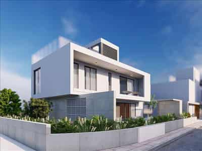 New complex of furnished villas with a swimming pool, Geroskipou, Cyprus