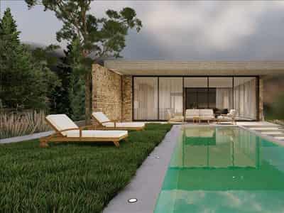 New villa with a swimming pool and a panoramic view, Armou, Cyprus