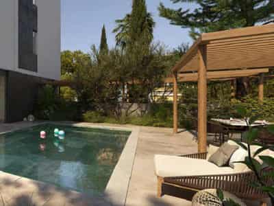New residential complex with a swimming pool and gardens at 700 meters from the beach, Germasogeia, Cyprus