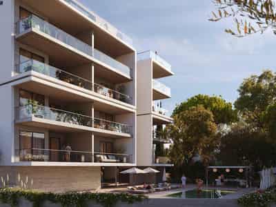 New residential complex with a swimming pool at 300 meters from the beach, Germasogeia, Cyprus