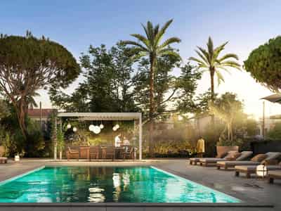 New residential complex with a swimming pool at 300 meters from the beach, Germasogeia, Cyprus
