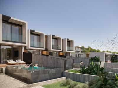 Modern complex of villas with swimming pools and gardens, Chloraka, Cyprus