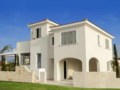 Complex of beachfront villas with swimming pools and gardens, Latchi, Cyprus