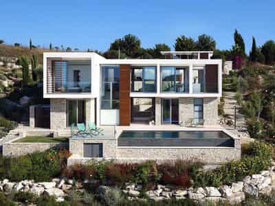 New complex of villas with panoramic views in a large residence with a golf course, a spa center and an equestrian club, Paphos, Cyprus