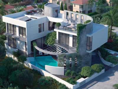 New villa with a swimming pool at 200 meters from the sea, Germasoyia, Cyprus