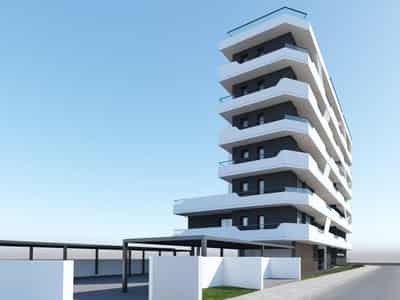 New residential complex with a parking and roof gardens in Larnaca, Cyprus
