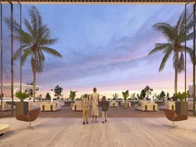 Multifunctional complex with swimming pools and restaurants close to the sea, Livadia, Cyprus