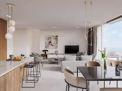 New gated residential complex with a swimming pool and a tennis court, 150 meters from the beach, Chloraka, Cyprus