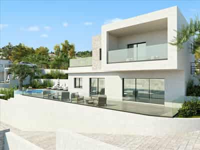 Complex of villas with swimming pools and view of the sea, Tsada, Cyprus