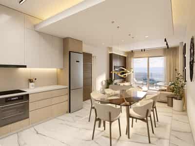New residence with a swimming pool and a view of the sea, 7 minutes walk from the beach, Yeroskipou, Cyprus