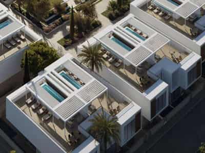 New complex of villas and apartments on the seafront in Geroskipou, Paphos, Cyprus