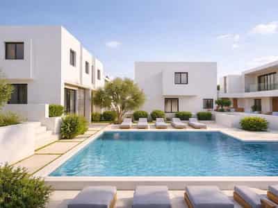 Contemporary villas and townhouses with a shared pool in the prestigious area of Pegeia, Paphos, Cyprus
