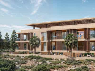 Modern residential complex with a parking in Pyrgos, Limassol, Cyprus