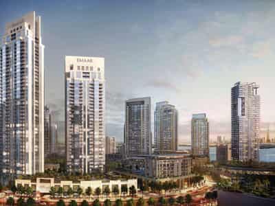 Новые апартаменты в престижном жилом комплексе Creek Rise Towers на острове в Dubai Creek Harbour, ОАЭ