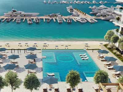 Новые апартаменты с видом на море, пристань для яхт и большой парк, в Beach Mansion собственным пляжем, район Beachfront, Дубай, ОАЭ