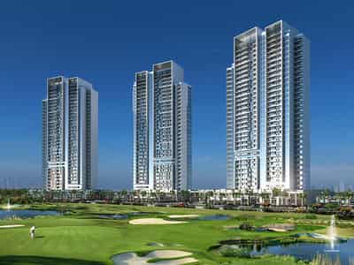 New residence Bellavista with parks and tennis courts close to Palm Jumeirah and Dubai Marina, Damac Hills, Dubai, UAE