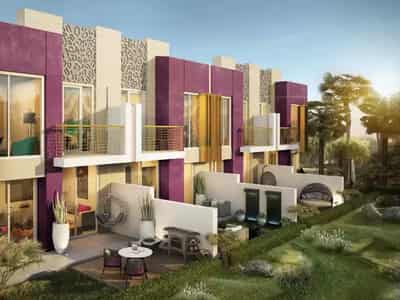 Aquilegia villa complex with water attractions and playgrounds, in the quiet and peaceful area of Damac Hills 2, Dubai, UAE