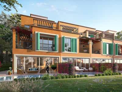 New residence Lagoons Nice with a beach, swimming pools and a spa close to the autodrome and Palm Jumeirah, Damac Lagoons, Dubai, UAE